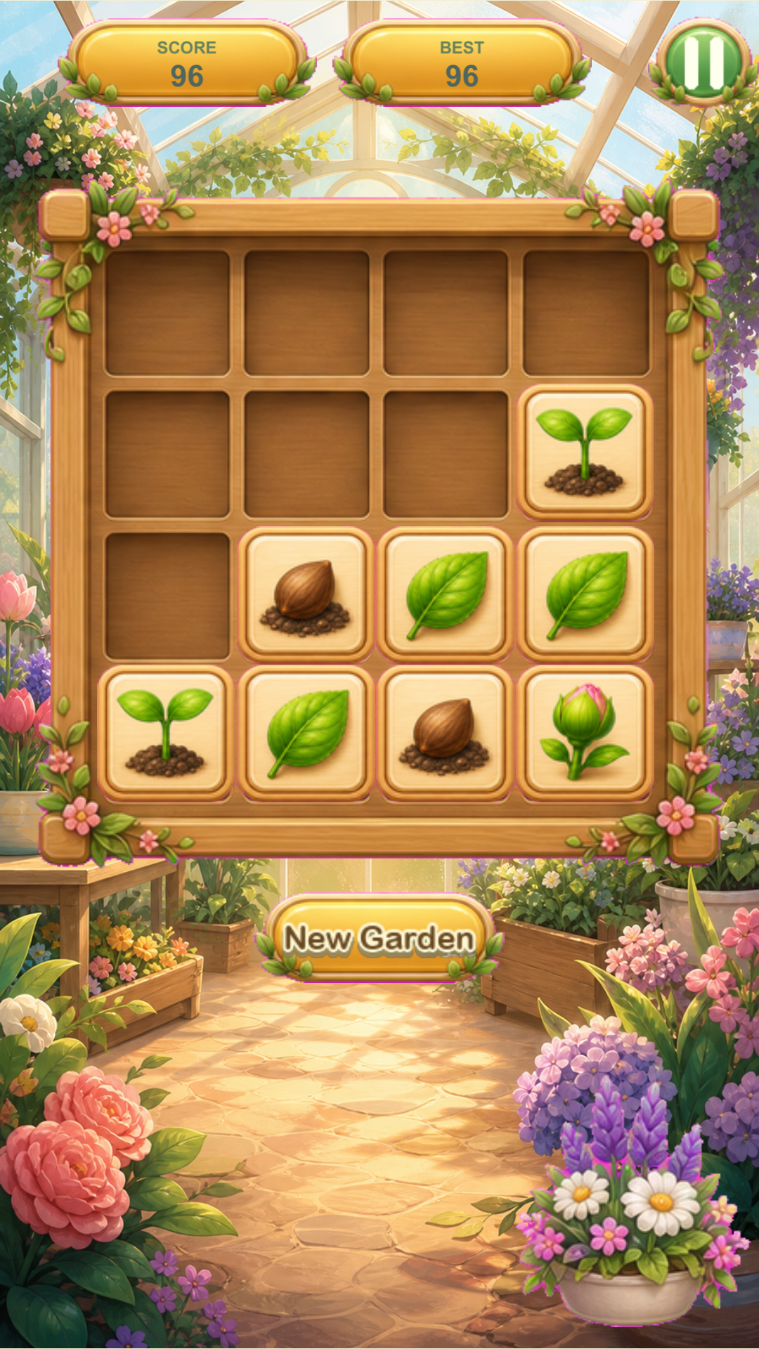 Blossom Haven Merge gameplay board start