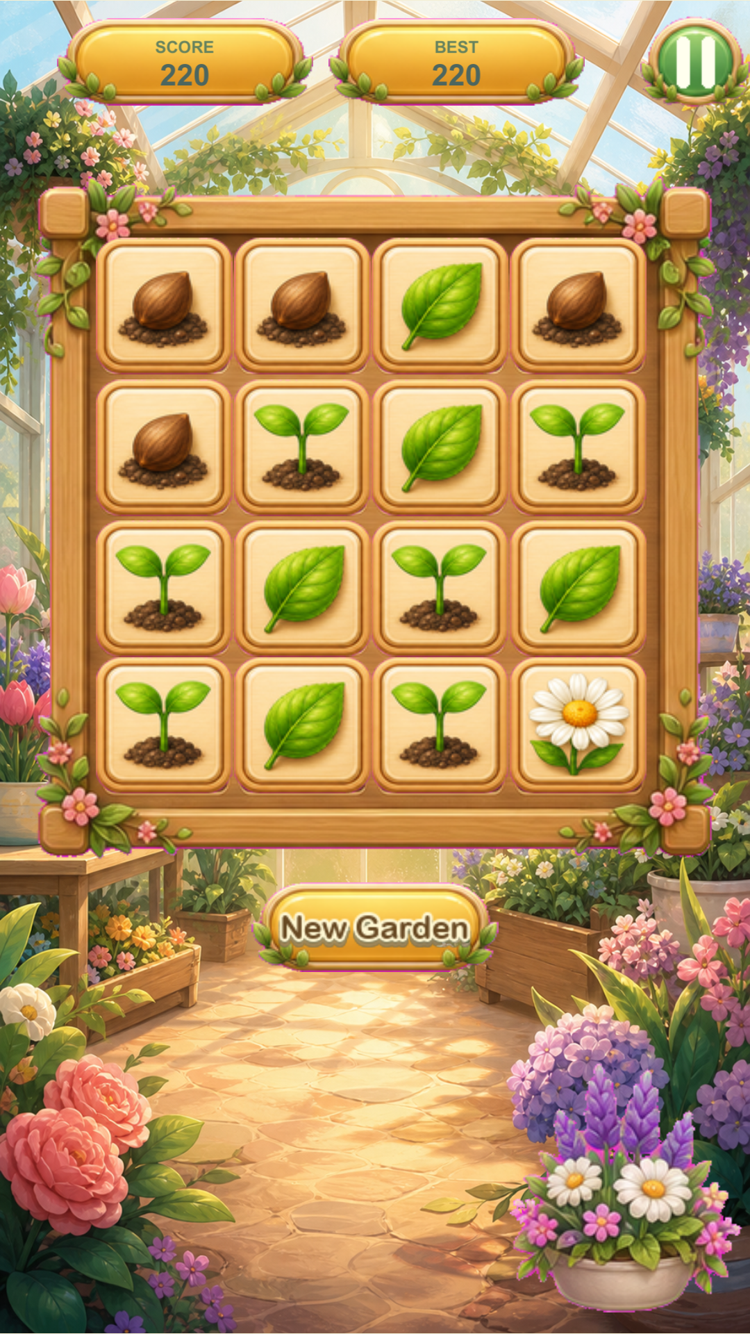 Blossom Haven Merge gameplay board advanced